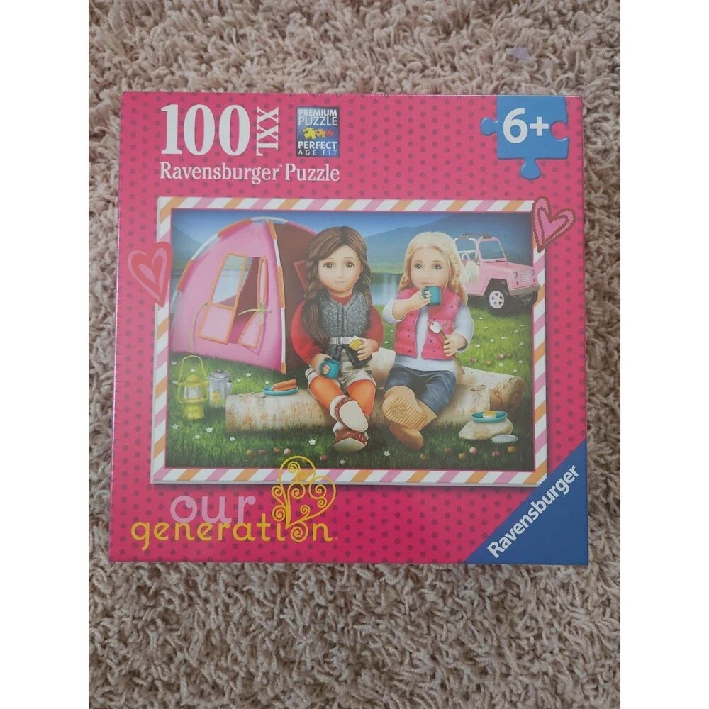 RAVENSBURGER 100 Piece XXL Jigsaw Puzzle OUR GENERATION Camping #128754